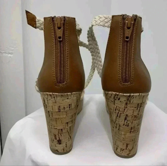 Mossimo Women's Novalee Crochet Wedge Strap Sandals Shoes Size 10 Natural brown - Picture 3 of 4